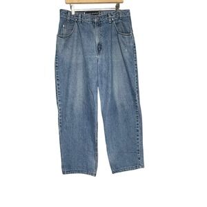 Vintage Levis SilverTab Baggy Pleated Jeans Mens 36 Light Wash Blue Denim 90s